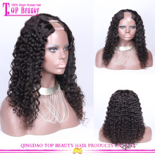 Лучшее качество свободная волна бразильского Виргинские человеческих волос U часть парики для чернокожих женщин